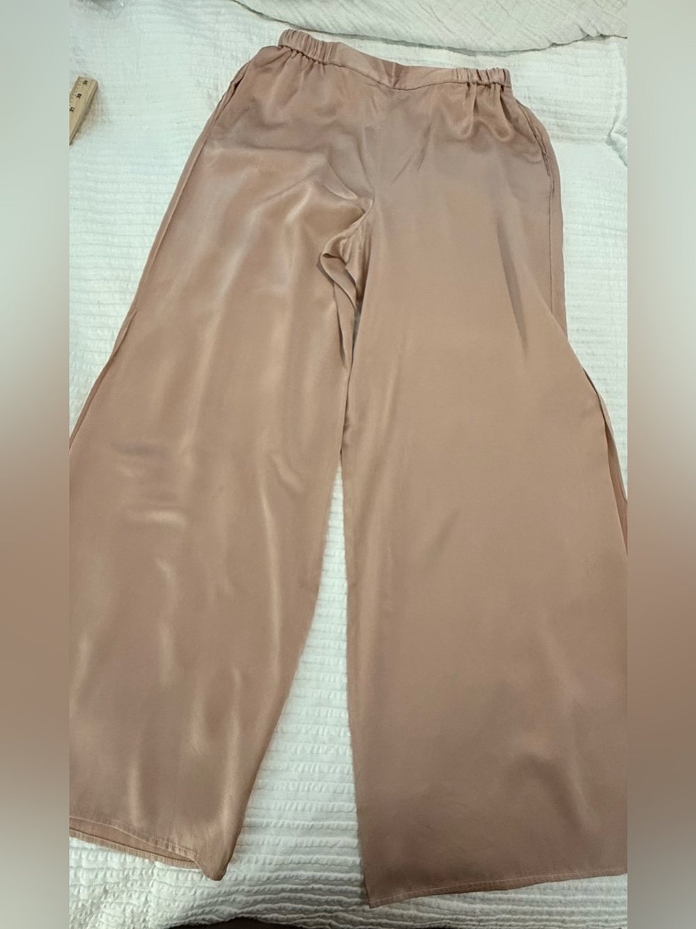 Set- Quince Women's Silk Pant Set in Dusty Rose EUC C000 - Picture 6 of 11